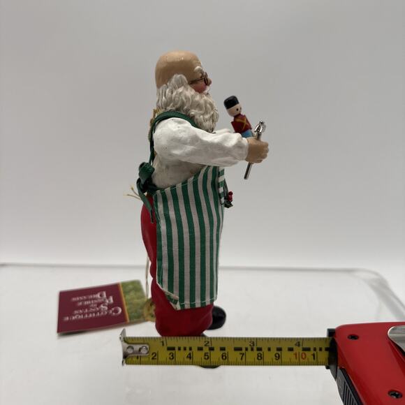 1993 Clothtique By Possible Dreams Working Santa Claus Figures Ornament Toy Xmas - Picture 10 of 16